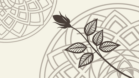 abstract leaf pattern with circles organic vector image