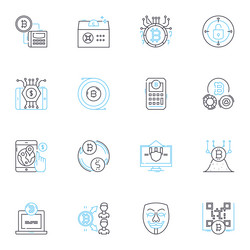 artificial measures linear icons set robotics vector image
