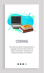 coding discipline in school or university course vector