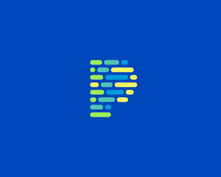 Dynamic Code P Logo - Abstract vector image