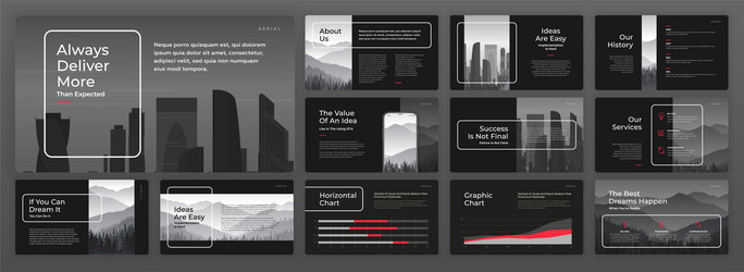 modern presentation template design for architects vector image