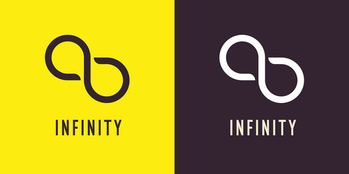 shows infinity sign modern vector