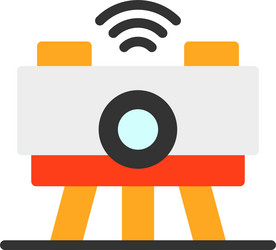 swarm robotics flat style icon design vector image