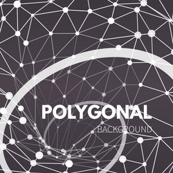 wireframe mesh polygonal background wave vector image