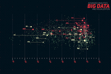 abstract colorful big data point vector