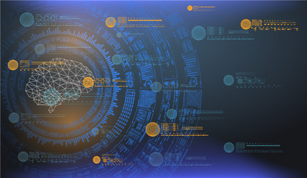 Abstract Data Network Visualization vector image