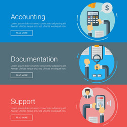 accounting documentation support flat design vector image
