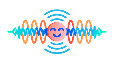 dynamic sound waves vibrating audio visualizer vector image