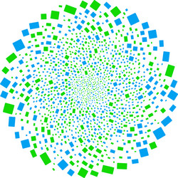 filled rectangle curl round cluster vector image