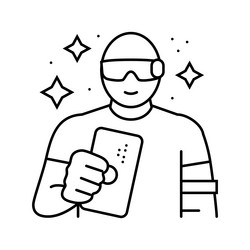 gadget geek tech enthusiast line icon vector image