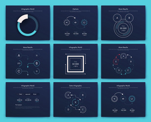 Infographic brochure elements for business vector