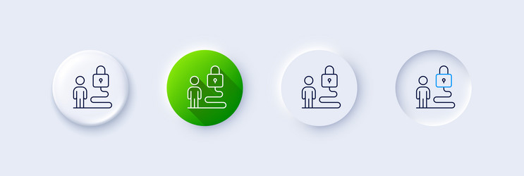 lock line icon security access sign icons vector image