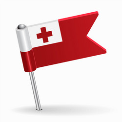 tongan flag map pointer layout vector image