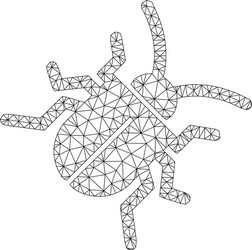 bug polygonal frame mesh vector image