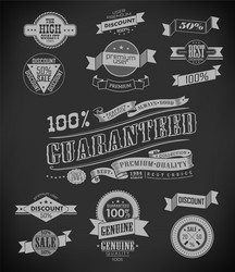 Retro Label Set Vector Image