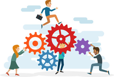 Team Collaboration Problem Solving vector image
