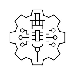 tech junkie enthusiast line icon vector image