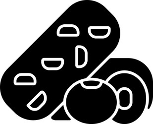 tempeh black glyph icon vector