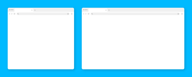 blank web browser window with tab toolbar vector image