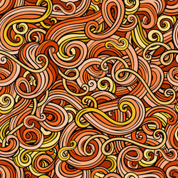 decorative doodle abstract curly seamless pattern vector image