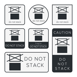 Do not stack packaging symbol sign and label Vector Image