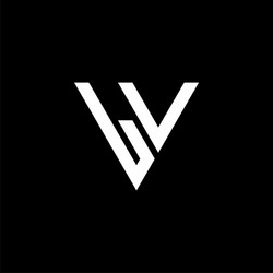 Lv logo monogram with triangle and hexagon modern Vector Image