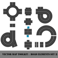 Modern Highway Map Toolkit vector image