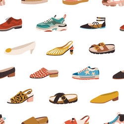 seamless pattern with different types modern vector image