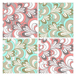 set seamless patterns vector