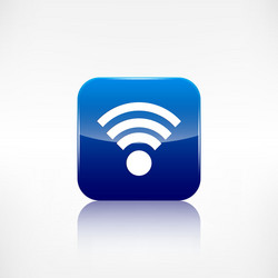 wireless web icon application button vector image