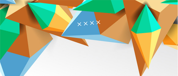 3d low poly abstract shape background vector image