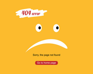 404 error page for website vector