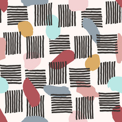 abstract black textured square with shapes pattern vector image