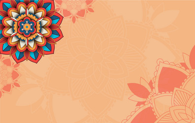 background template with mandala pattern design vector image