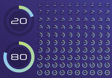 circular interval timer vector image
