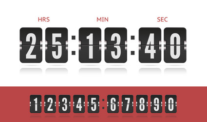 coming soon web page design with flip time counter vector