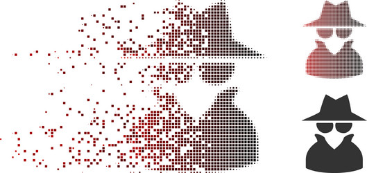 Disintegrating Spy Icon vector image