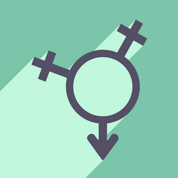 flat with shadow icon and mobile application vector image