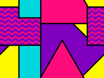 geometric seamless pattern in the memphis style vector image