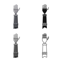 isolated object arm and prosthesis sign web vector image