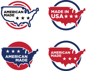 made in america label set 04 Vector Image