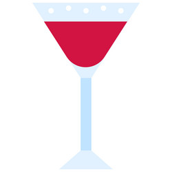 Vampire kiss cocktail icon alcoholic mixed drink vector