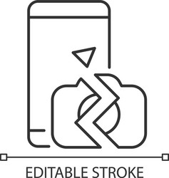 camera not working linear icon vector image