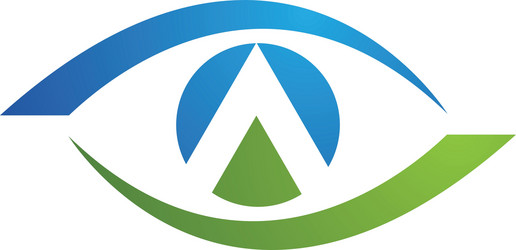 Abstract swirl 3d eye shape logo Royalty Free Vector Image