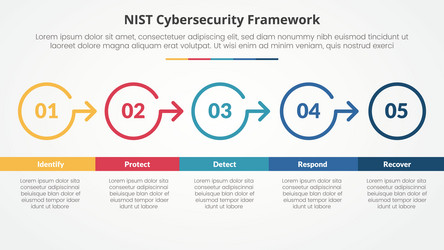 nist cybersecurity framework infographic concept vector image