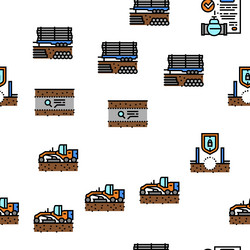 pipeline construction seamless pattern vector image