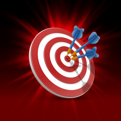 target with darts 3d background vector image
