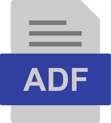 adf file document icon vector image