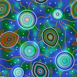 Aboriginal Dot Art Background Royalty Free Vector Image