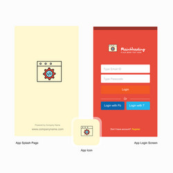 company website programming splash screen vector image